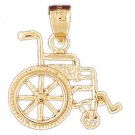 14K GOLD MEDICAL CHARM - GOLD CRUTCH #4759