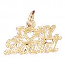 14K GOLD MEDICAL CHARM - I LOVE MY DENTIST #4748