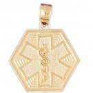14K GOLD MEDICAL CHARM - MEDAL #4729