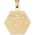 14K GOLD MEDICAL CHARM - MEDAL #4728