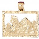 14K GOLD EGYPTIAN CHARM - SPHINX #4812
