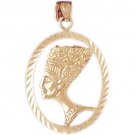14K GOLD EGYPTIAN CHARM - NEFERTITI #4773