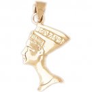 14K GOLD EGYPTIAN CHARM - NEFERTITI #4772