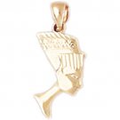 14K GOLD EGYPTIAN CHARM - NEFERTITI #4769