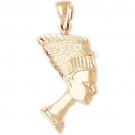 14K GOLD EGYPTIAN CHARM - NEFERTITI #4768