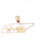 14K GOLD TRAVEL MAP CHARM - CALIFORNIA #5053