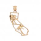14K GOLD TRAVEL MAP CHARM - CALIFORNIA #5052