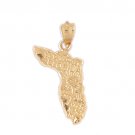 14K GOLD TRAVEL MAP CHARM - FLORIDA #5048