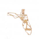 14K GOLD TRAVEL MAP CHARM - FLORIDA #5047