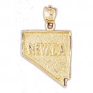 14K GOLD STATE MAP CHARM - NEVADA #5100 14K GOLD STATE MAP CHARM - NEVADA #5100