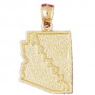14K GOLD STATE MAP CHARM - ARIZONA #5075 14K GOLD STATE MAP CHARM - ARIZONA #5075