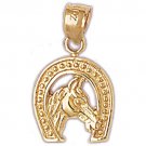 14K GOLD WESTERN CHARM - HORSESHOE #5159