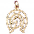 14K GOLD WESTERN CHARM - HORSESHOE #5146