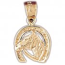 14K GOLD WESTERN CHARM - HORSESHOE #5143