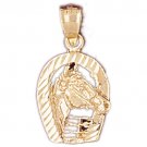 14K GOLD WESTERN CHARM - HORSESHOE #5141