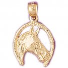 14K GOLD WESTERN CHARM - HORSESHOE #5140