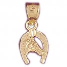 14K GOLD WESTERN CHARM - HORSESHOE #5139