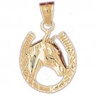 14K GOLD WESTERN CHARM - HORSESHOE #5136