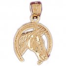 14K GOLD WESTERN CHARM - HORSESHOE #5133