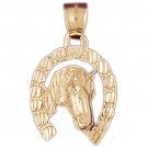 14K GOLD WESTERN CHARM - HORSESHOE #5131