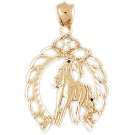14K GOLD WESTERN CHARM - HORSESHOE #5130