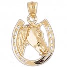 14K GOLD WESTERN CHARM - HORSESHOE #5129