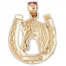 14K GOLD WESTERN CHARM - HORSESHOE #5128