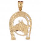 14K GOLD WESTERN CHARM - HORSESHOE #5126