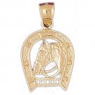 14K GOLD WESTERN CHARM - HORSESHOE #5125
