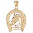 14K GOLD WESTERN CHARM - HORSESHOE #5124