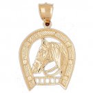 14K GOLD WESTERN CHARM - HORSESHOE #5123
