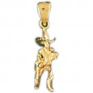 14K GOLD CHARM - COWBOY #1846