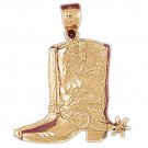 14K GOLD CHARM - COWBOY BOOTS #5202