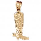 14K GOLD CHARM - COWBOY BOOT #5200