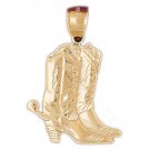 14K GOLD CHARM - COWBOY BOOTS #5199