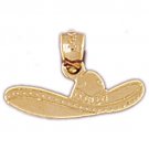 14K GOLD CHARM - MEXICAN SOMBRERO MACIEL HAT #5169