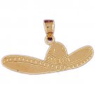 14K GOLD CHARM - MEXICAN SOMBRERO MACIEL HAT #5167