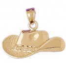 14K GOLD WESTERN CHARM - COWBOY HAT #5166 14K GOLD WESTERN CHARM - COWBOY HAT #5166