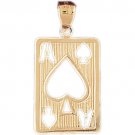 14K GOLD GAMBLING CHARM - PLAYING CARD #5475