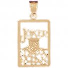 14K GOLD GAMBLING CHARM - PLAYING CARD , JOKER #5473