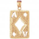 14K GOLD GAMBLING CHARM - PLAYING CARD #5472