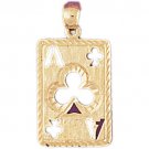 14K GOLD GAMBLING CHARM - PLAYING CARD #5471