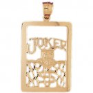 14K GOLD GAMBLING CHARM - PLAYING CARD, JOKER #5470