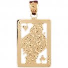 14K GOLD GAMBLING CHARM - PLAYING CARD #5469