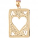 14K GOLD GAMBLING CHARM - PLAYING CARD #5466