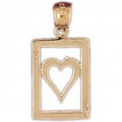 14K GOLD GAMBLING CHARM - PLAYING CARDS #5452