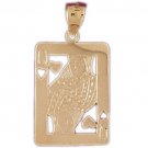 14K GOLD GAMBLING CHARM - PLAYING CARDS #5443