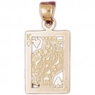 14K GOLD GAMBLING CHARM - PLAYING CARD #5440