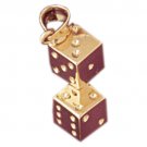 14K GOLD GAMBLING CHARM - DICE #5429 14K GOLD GAMBLING CHARM - DICE #5429