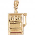 14K GOLD GAMBLING CHARM - SLOT MACHINE #5416